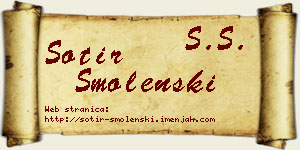 Sotir Smolenski vizit kartica
